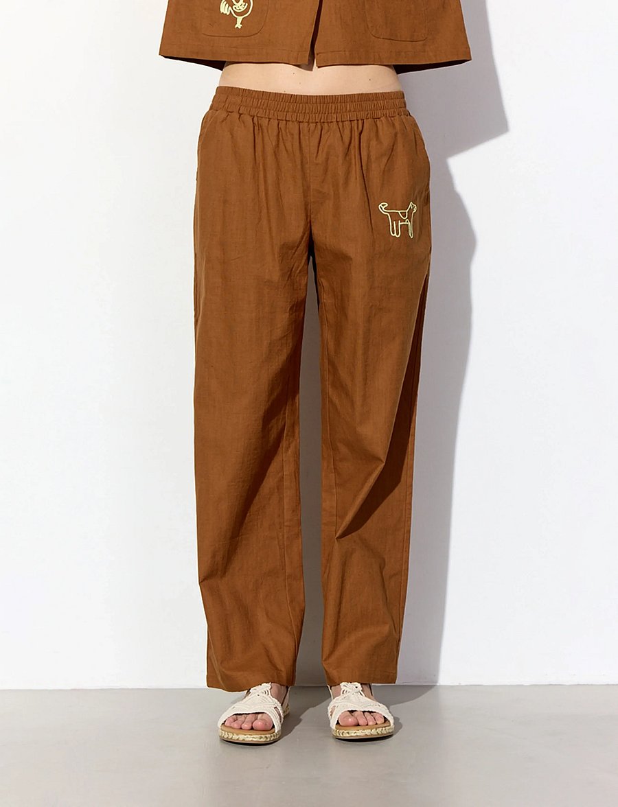 Hunkøn - Nina Trousers - linnebyxor - brown - 3