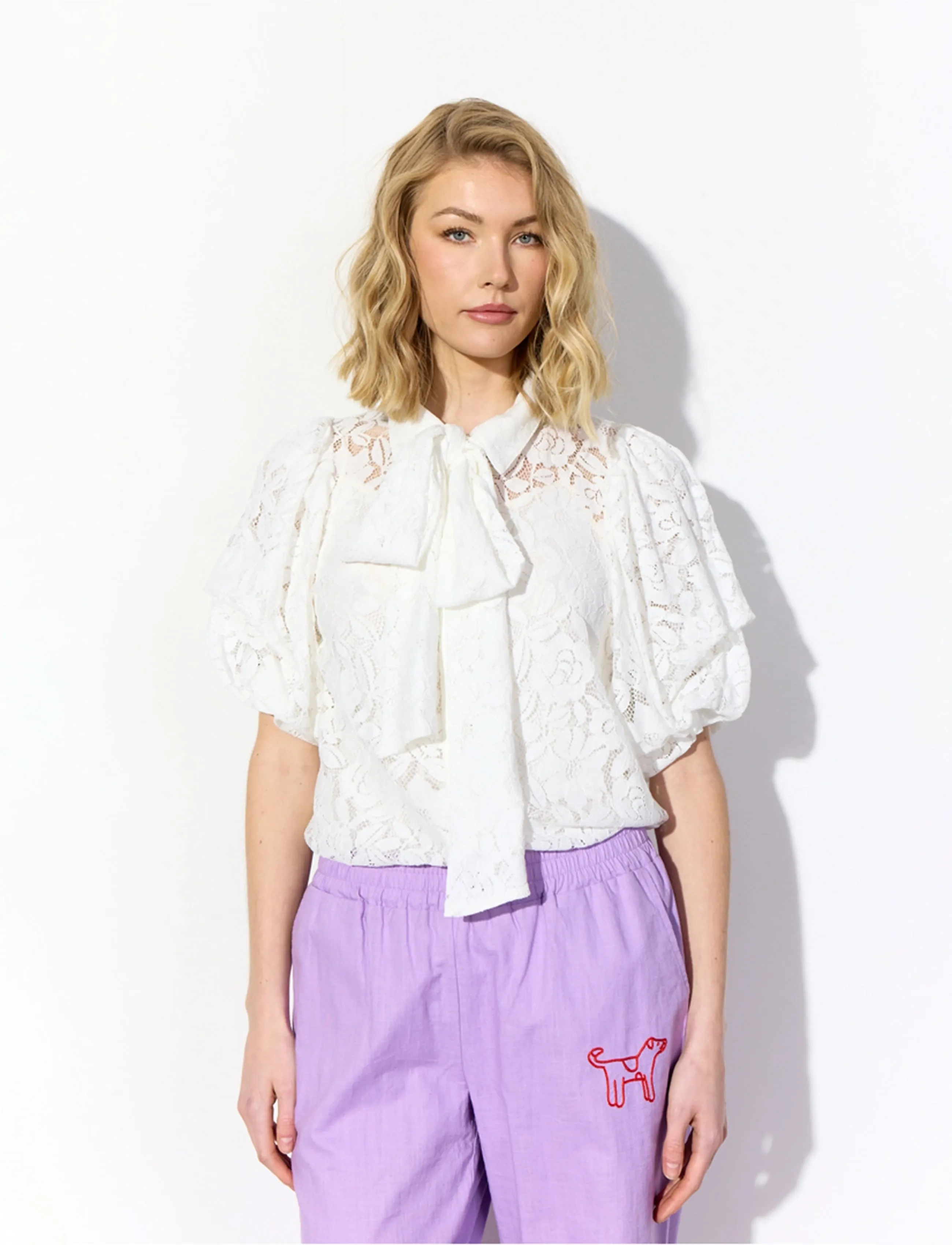 Hunkøn Bello Shirt, M, Shirts, Weiß - Short-sleeved, Frauen
