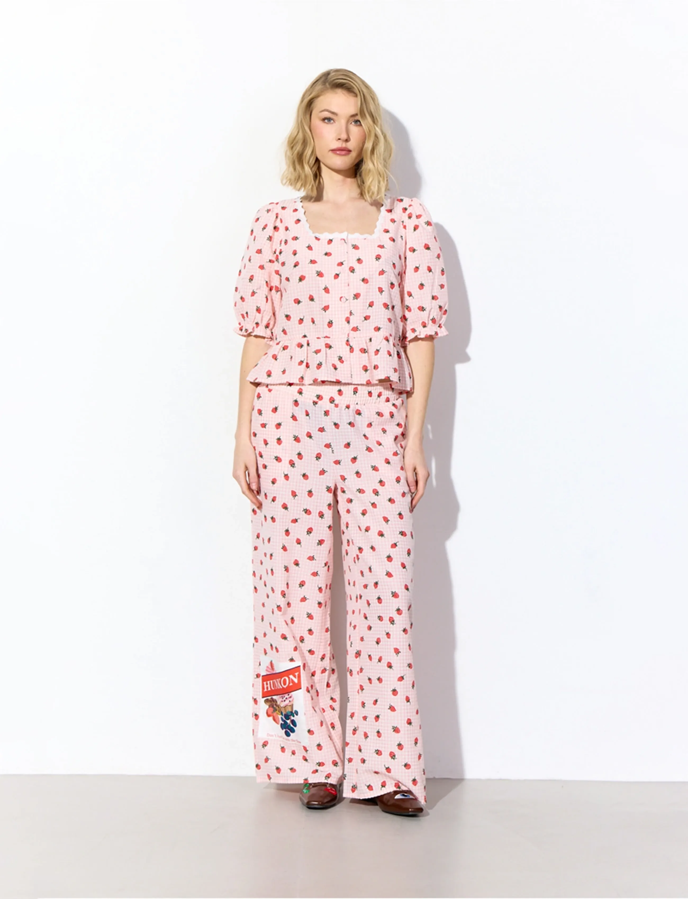 Hunkøn Ruth Trousers, XL, Pink, Bukser > Brede Ben, Dame