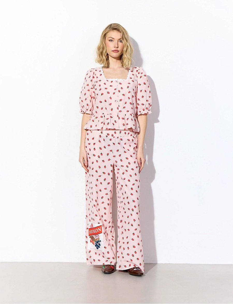 Hunkøn - Ruth Trousers - plačios kelnės - pink - 0