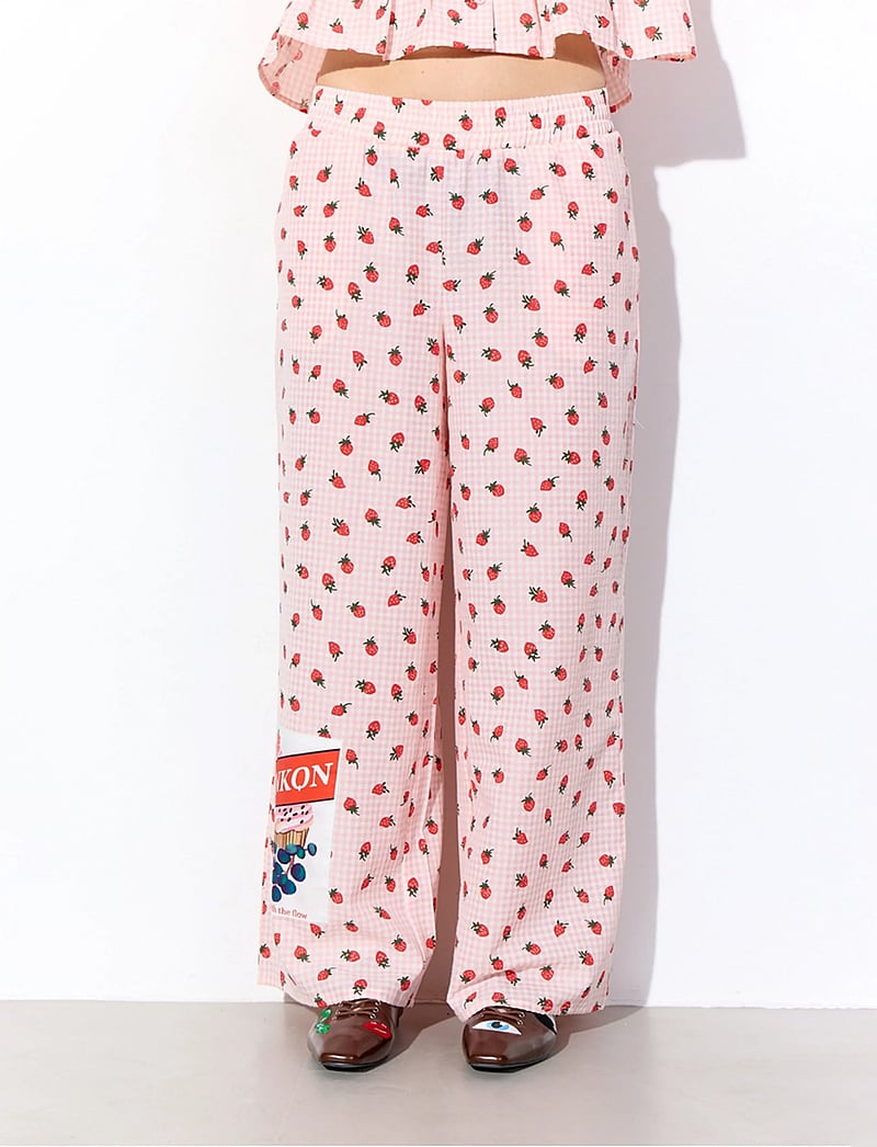 Hunkøn - Ruth Trousers - bukser med brede ben - pink - 4