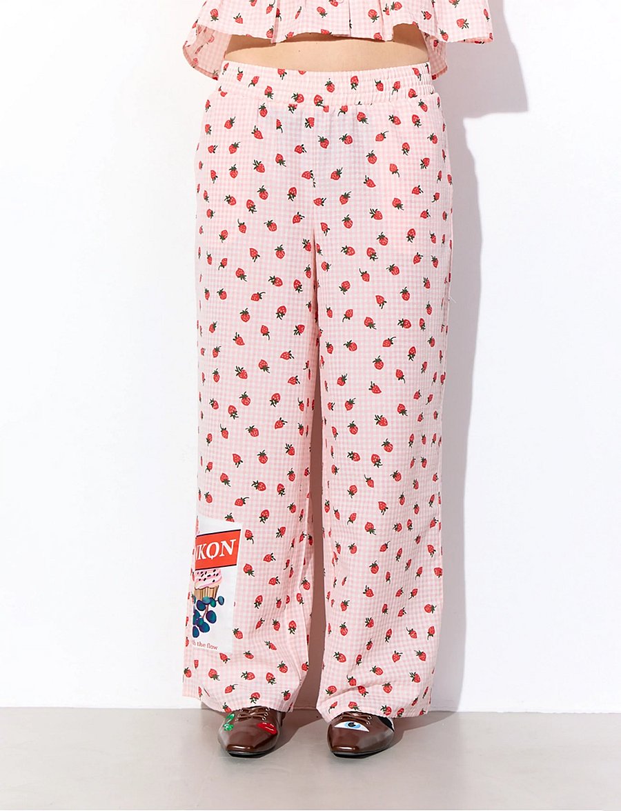 Hunkøn - Ruth Trousers - plačios kelnės - pink - 4