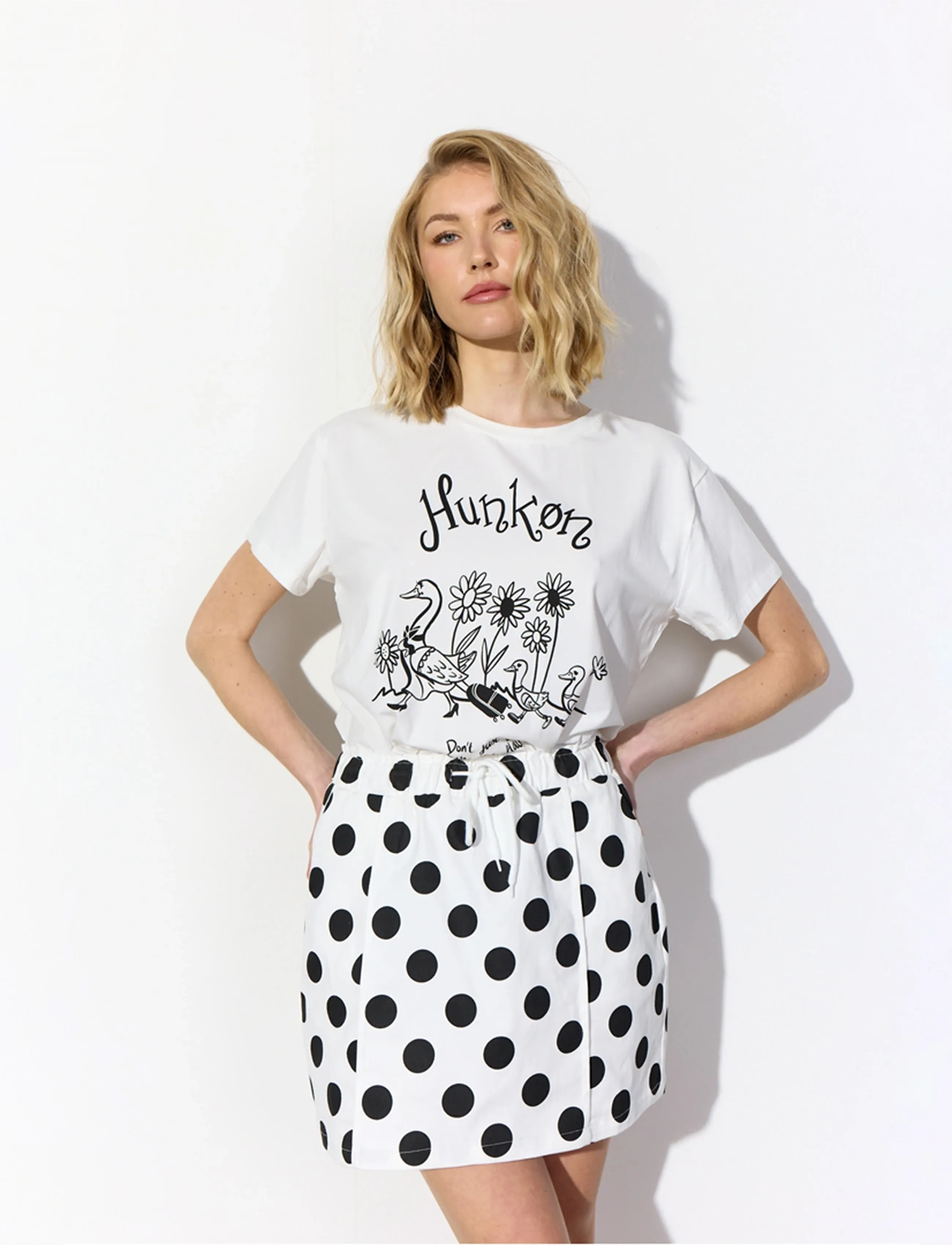 Hunkøn Duckling T-Shirt, L, White, T-Shirts & Toppe > Kortærmede, Dame