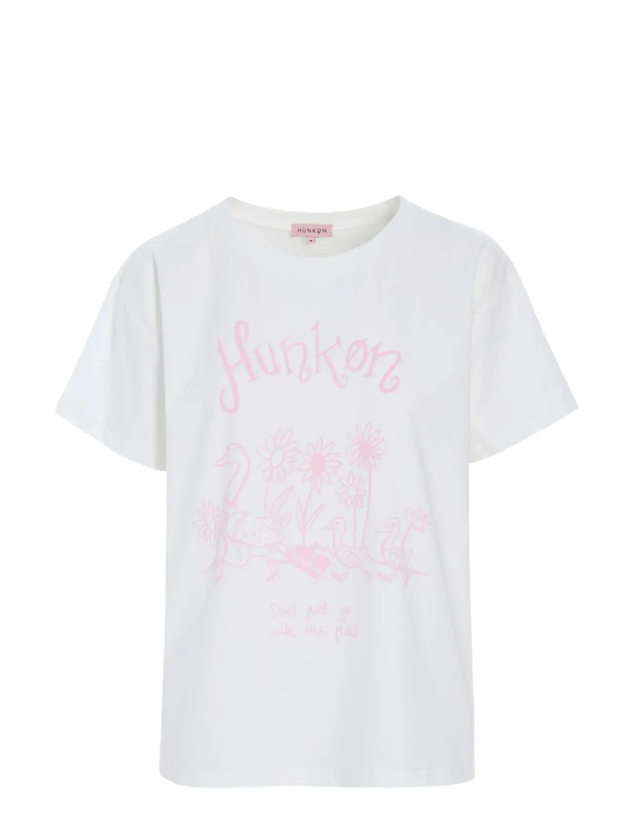 HUNKØN Duckling T-Shirt Weiß - S - Damen
