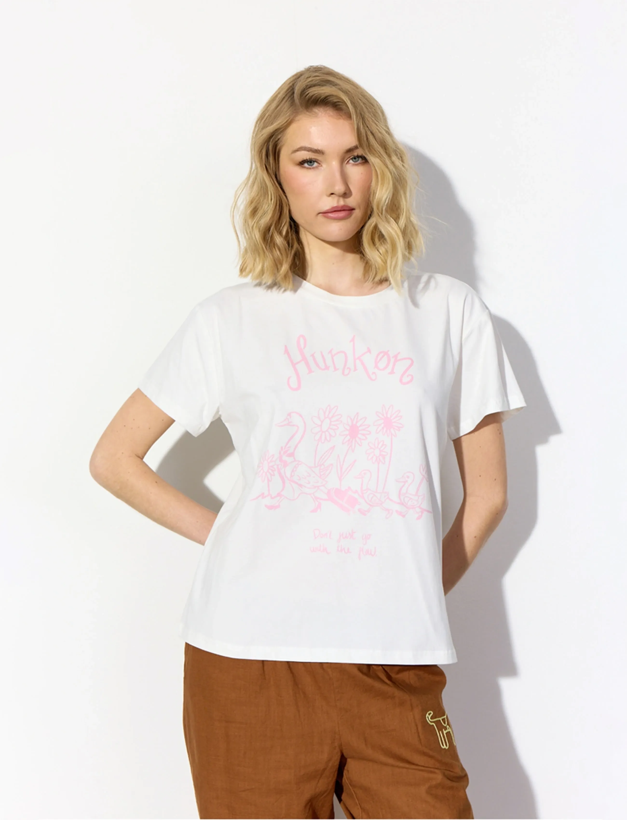 Hunkøn Duckling T-Shirt, XS, T-shirts & Oberteile, Weiß - Short-sleeved, Frauen