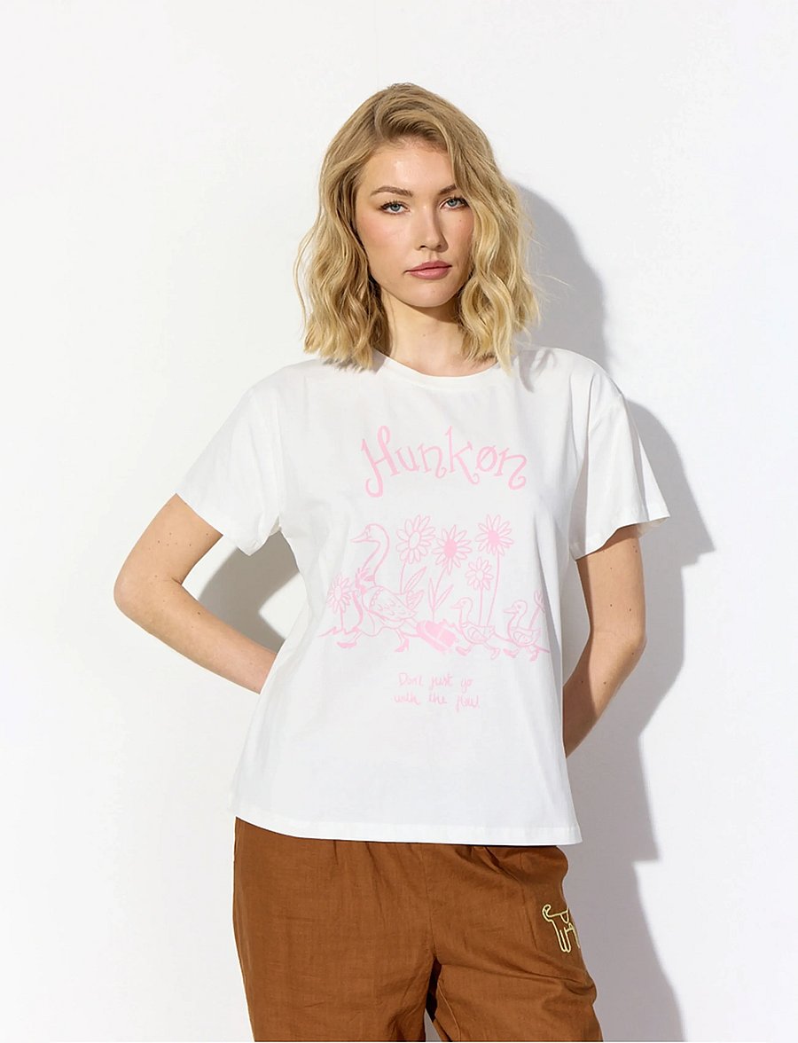 Hunkøn - Duckling T-shirt - t-shirts - pink duck - 0