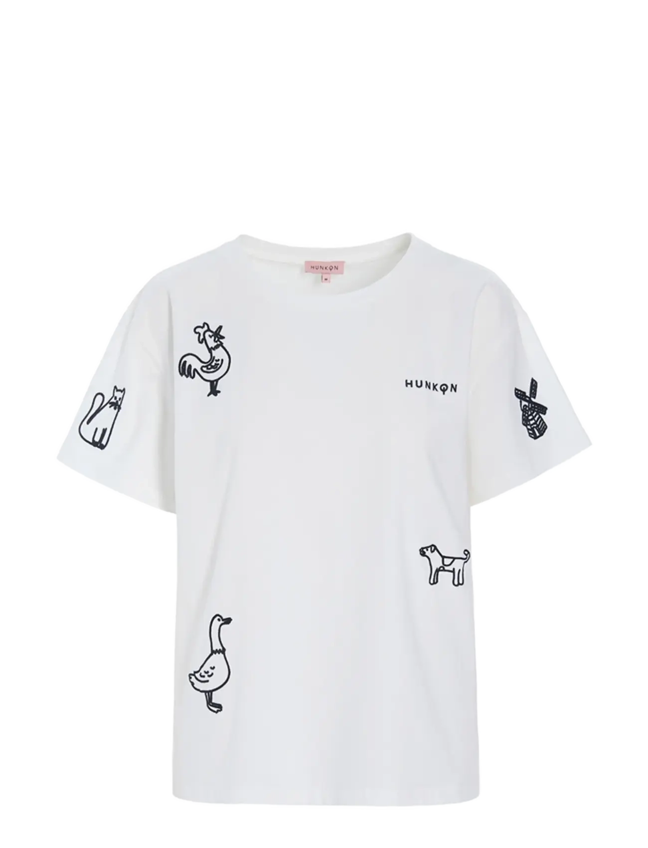 HUNKØN Noa T-Shirt Weiß - XS - Damen
