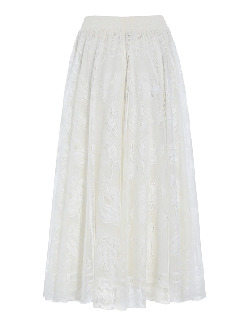 Hunkøn - Stine Skirt - maksiseelikud - off white - 2