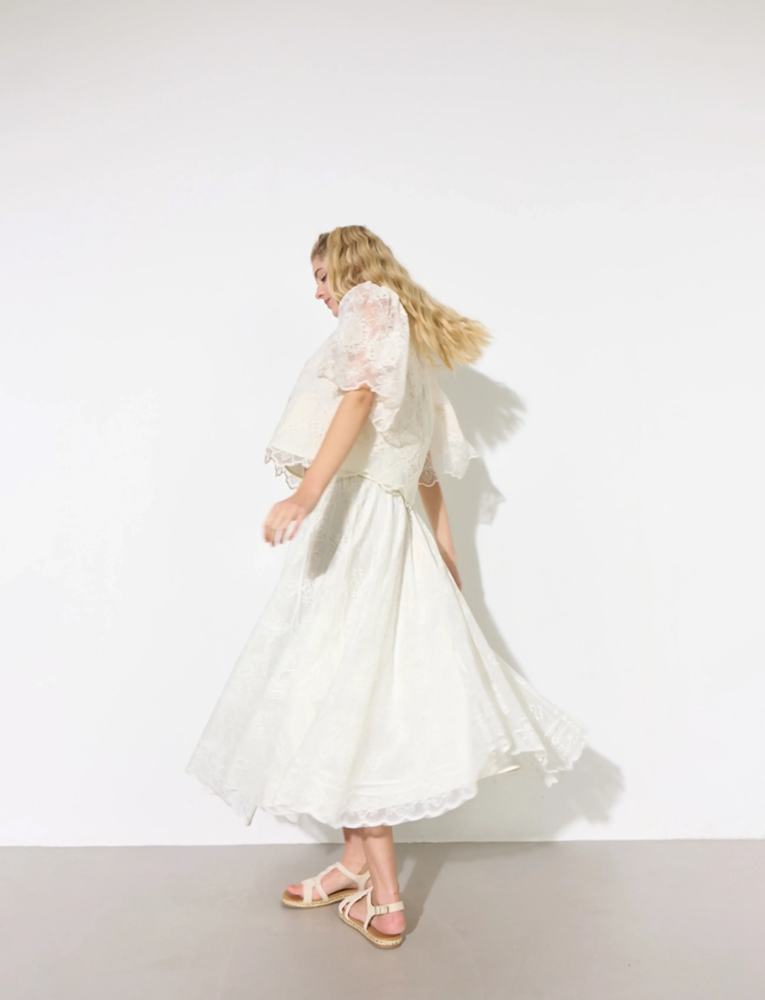 Hunkøn - Stine Skirt - maxikjolar - off white - 4