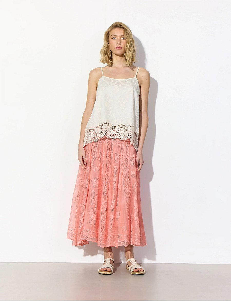 Hunkøn - Stine Skirt - maxi röcke - peach - 0