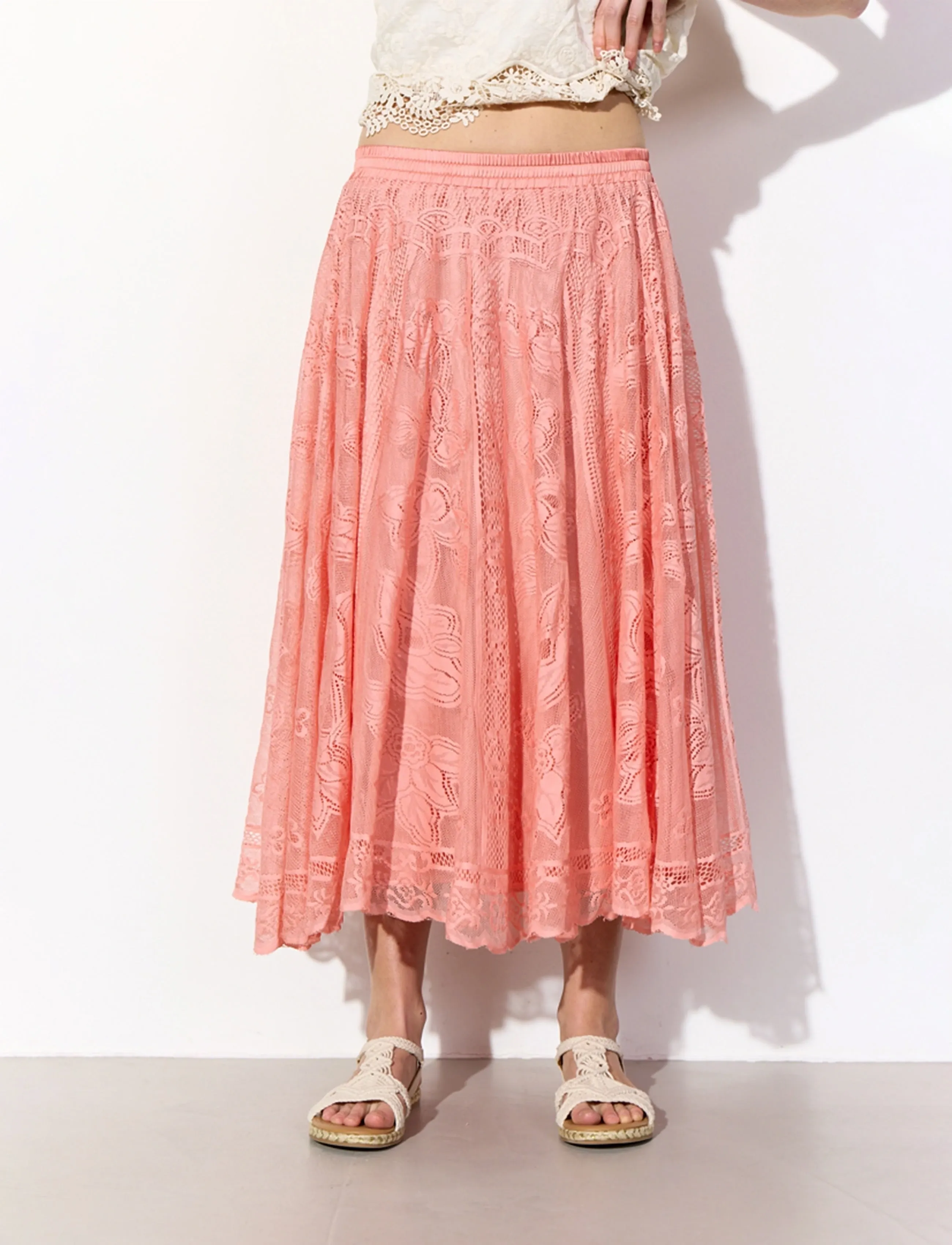 Hunkøn - Stine Skirt - maxi röcke - peach - 3