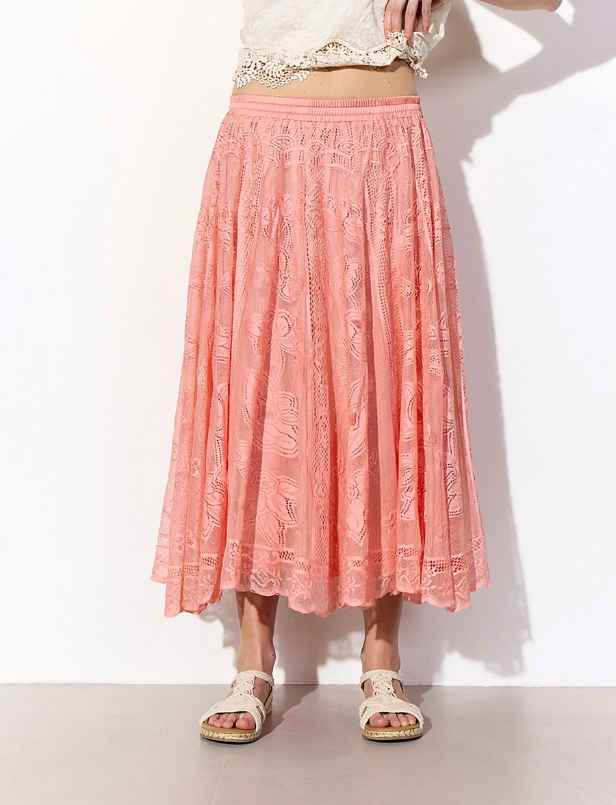 Hunkøn - Stine Skirt - maxi röcke - peach - 3