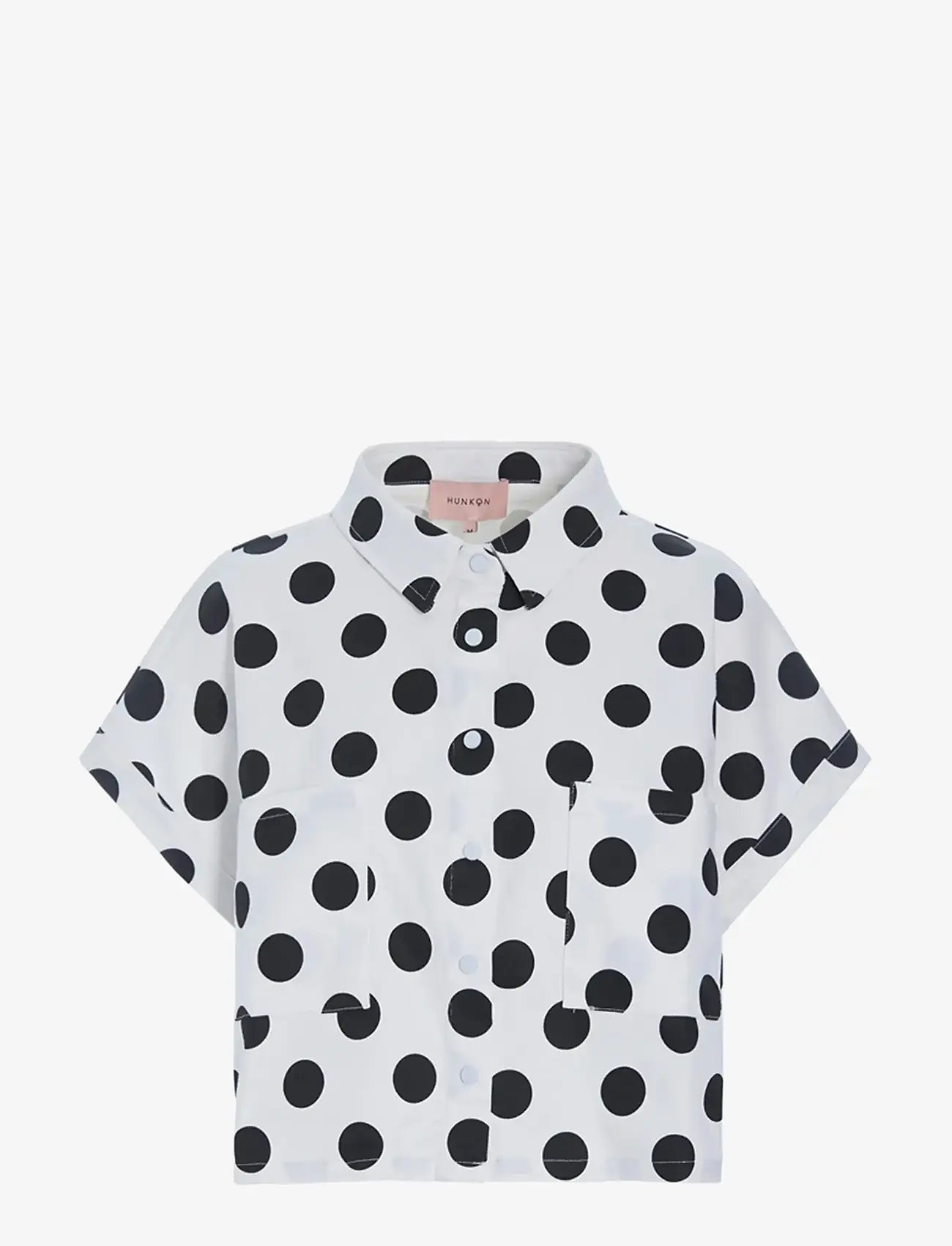 Hunkøn - Divina Shirt - kurzärmlige hemden - white w/ dots - 1