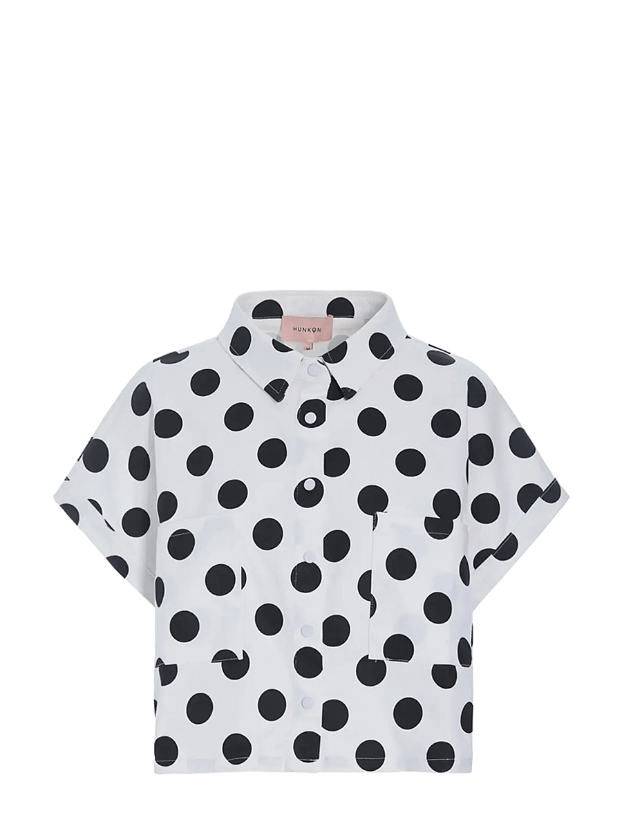 Hunkøn - Divina Shirt - kortärmade skjortor - white w/ dots - 1