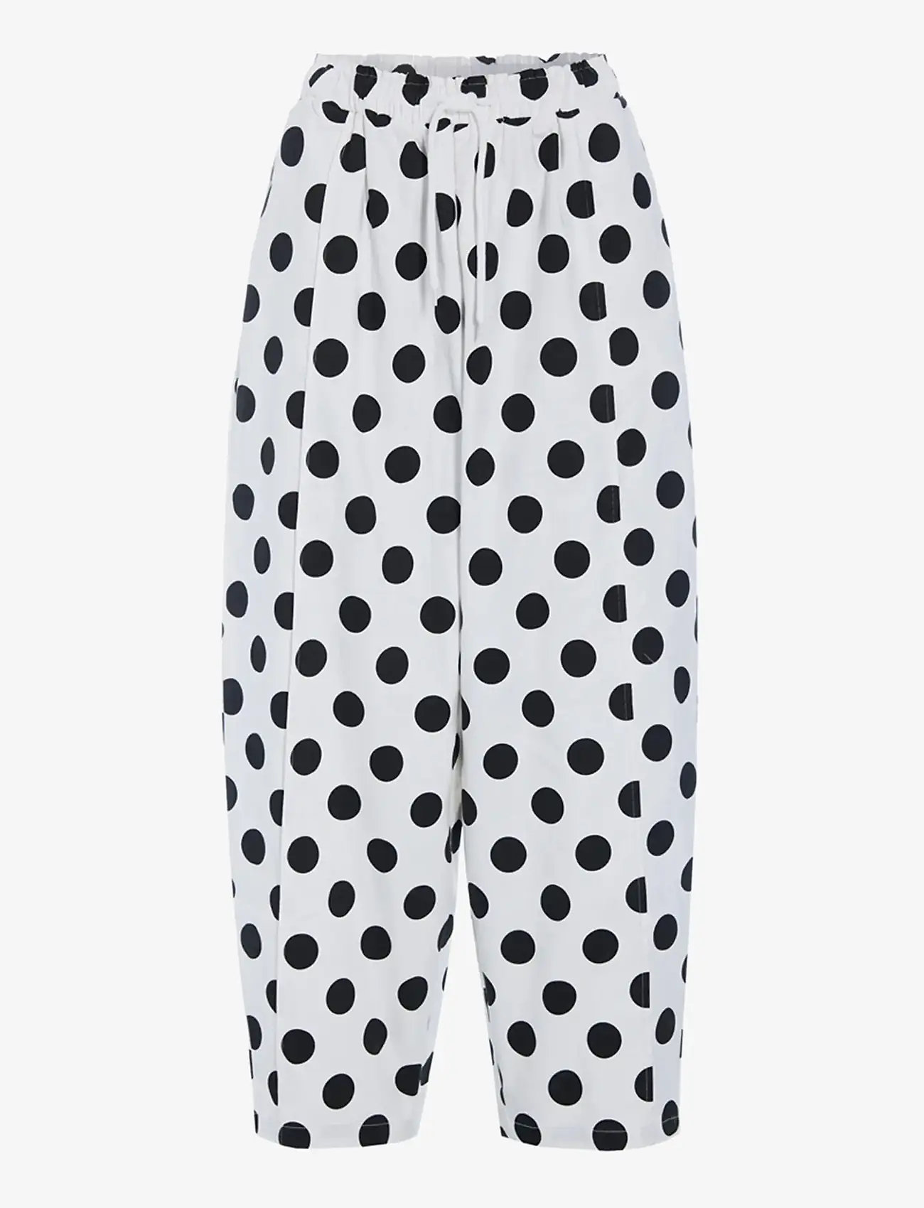 Hunkøn - Divina Trousers - barrel-bukser - white w/ dots - 1
