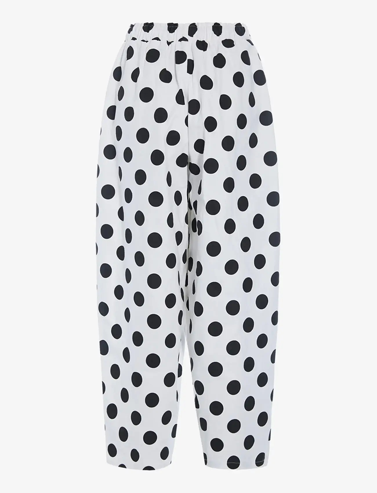Hunkøn - Divina Trousers - barrel-bukser - white w/ dots - 2