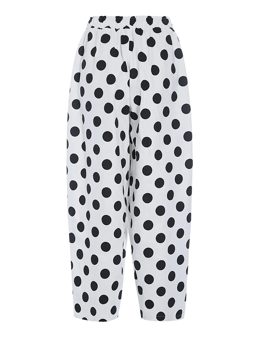Hunkøn - Divina Trousers - barrel-bukser - white w/ dots - 2