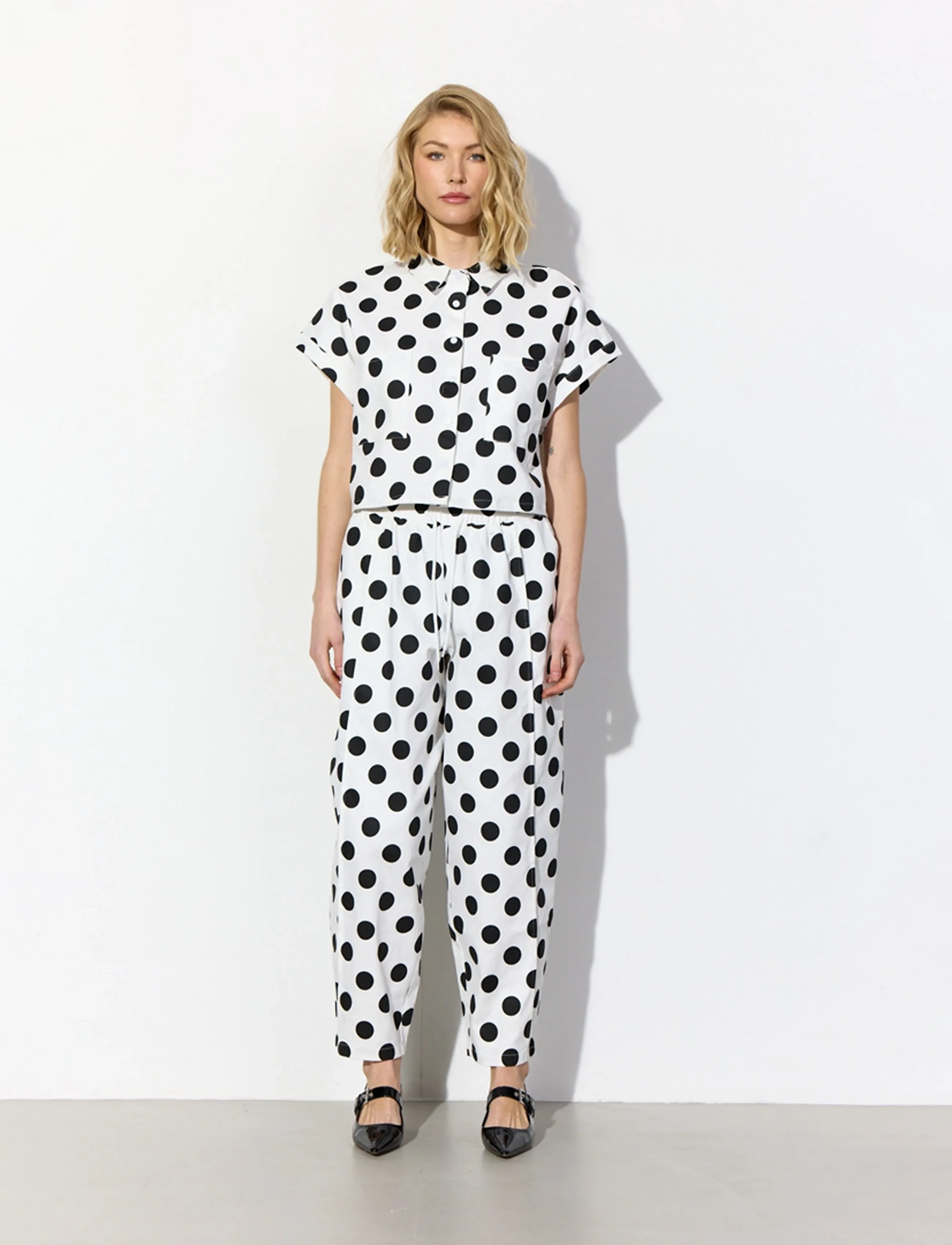 Hunkøn Divina Trousers, L, White, Trousers > Barrel Trousers, Dame