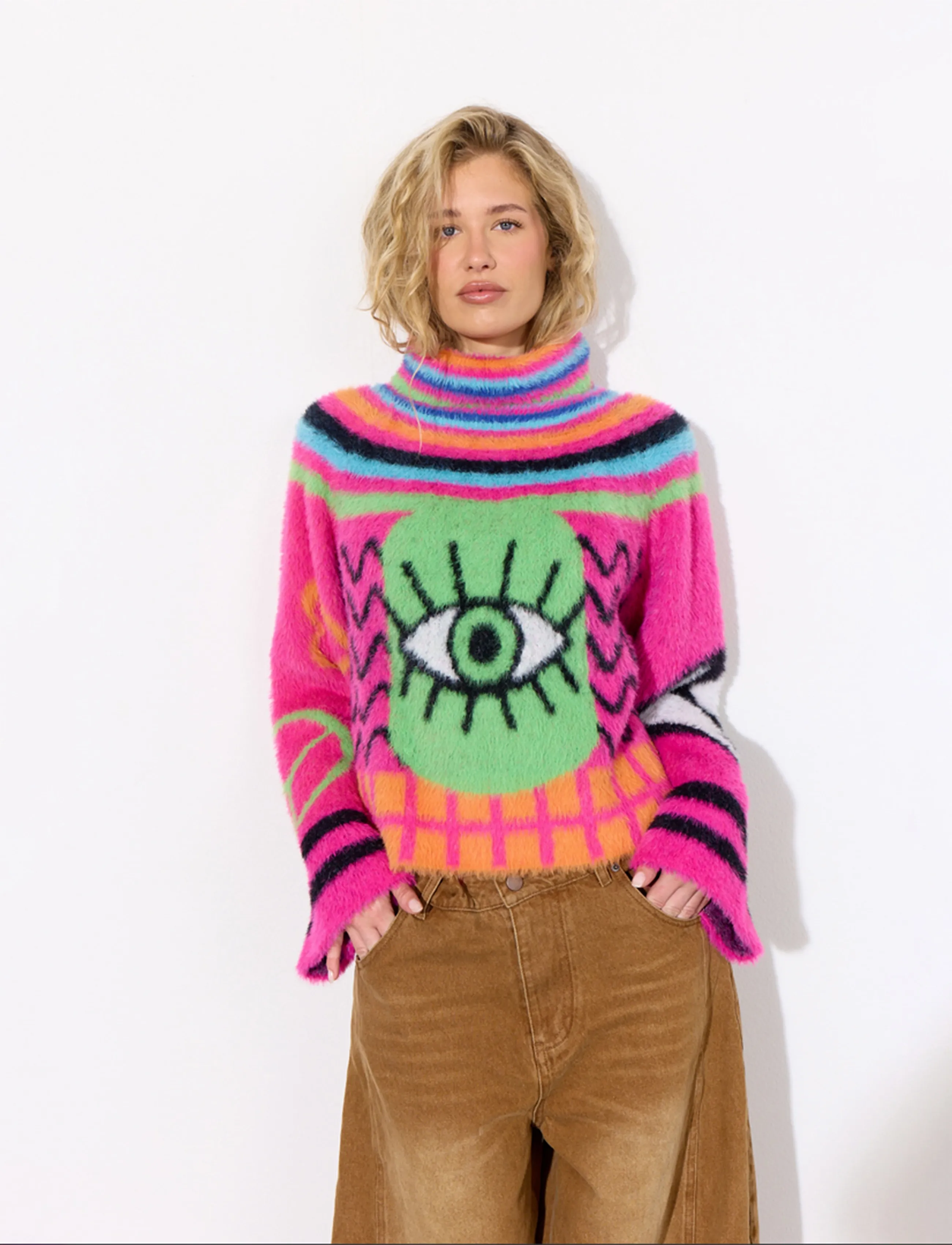 Hunkøn - Kitti Knit Blouse - rollkragenpullover - green eye - 5