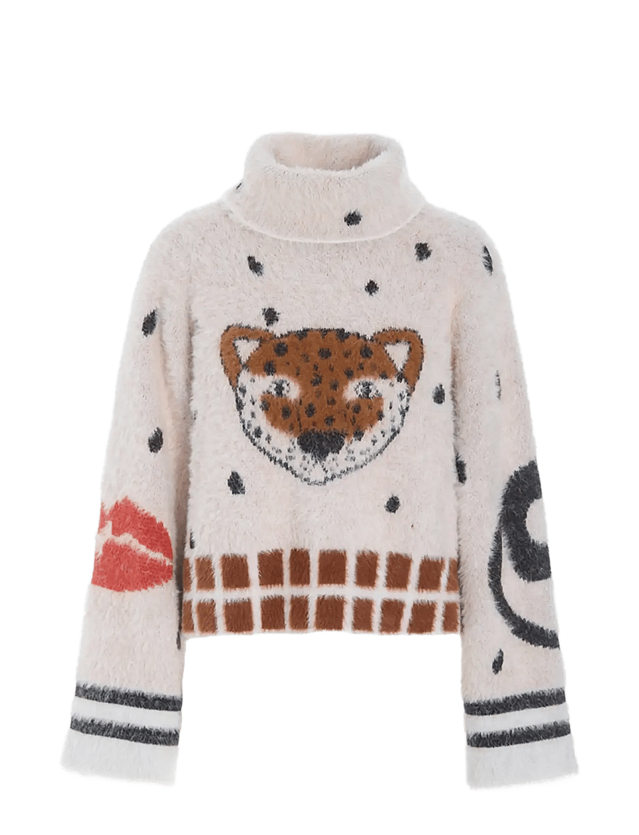 Hunkøn - Kitti Knit Blouse - rollkragenpullover - soft leo - 1