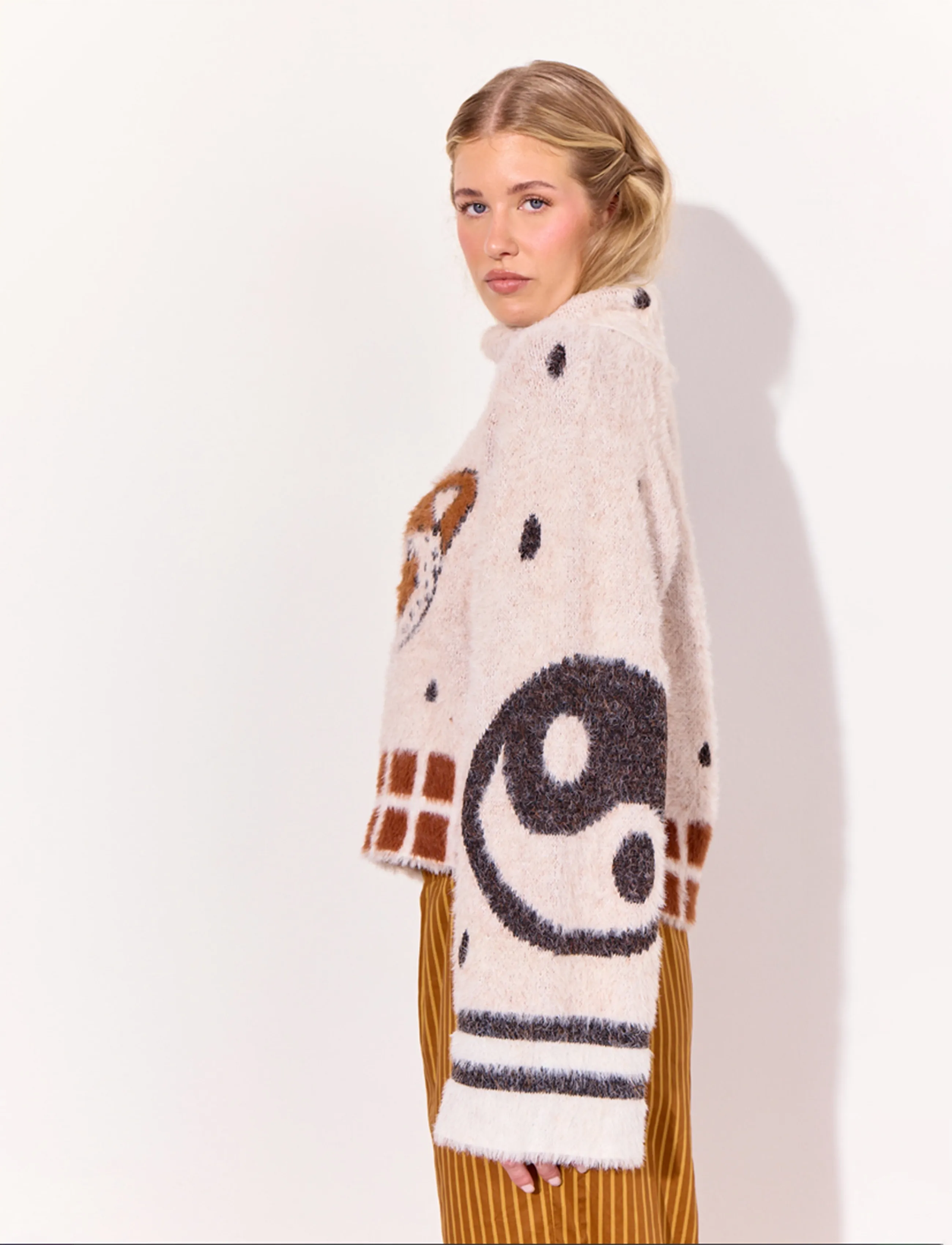 Hunkøn - Kitti Knit Blouse - turtlenecks - soft leo - 3