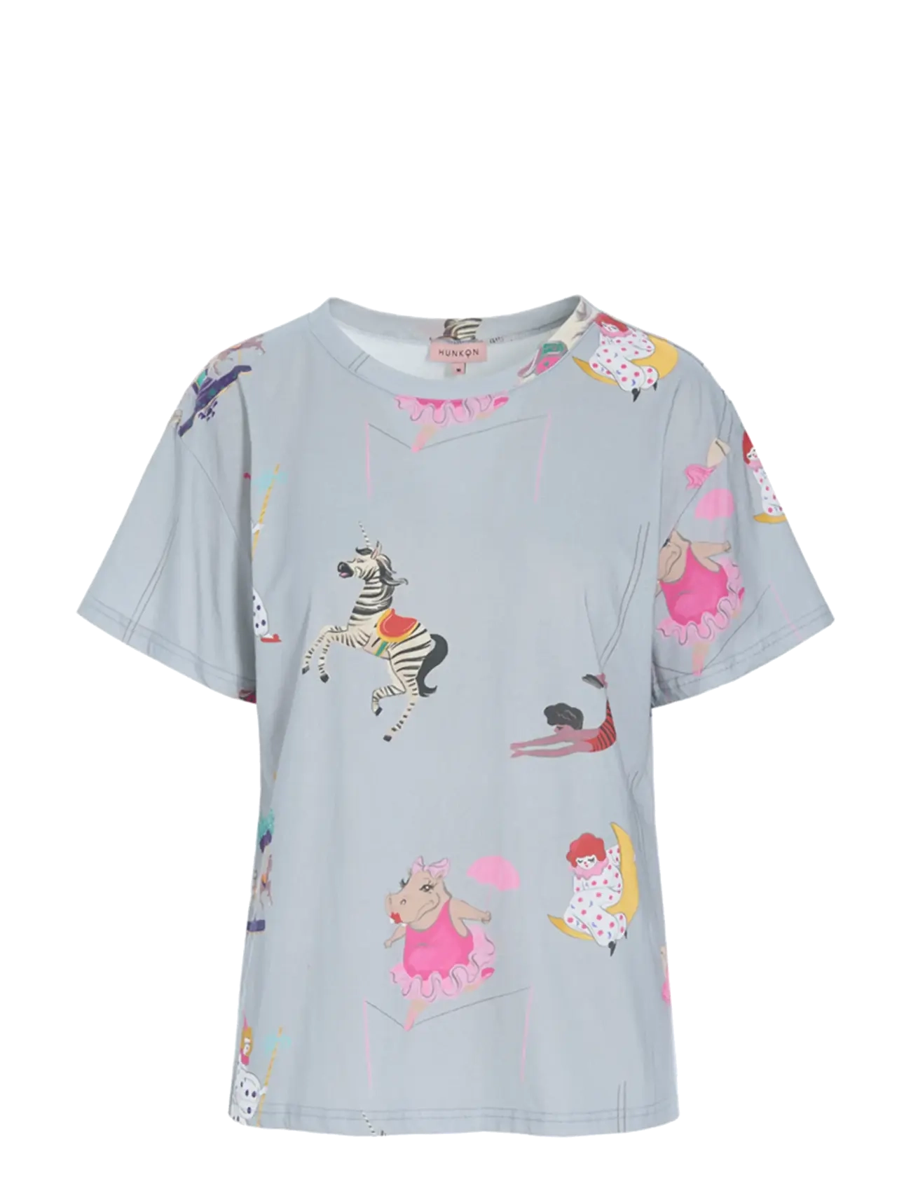 Hunkøn - Mirage T-shirt - t-shirts - grey showstopper art print - 1