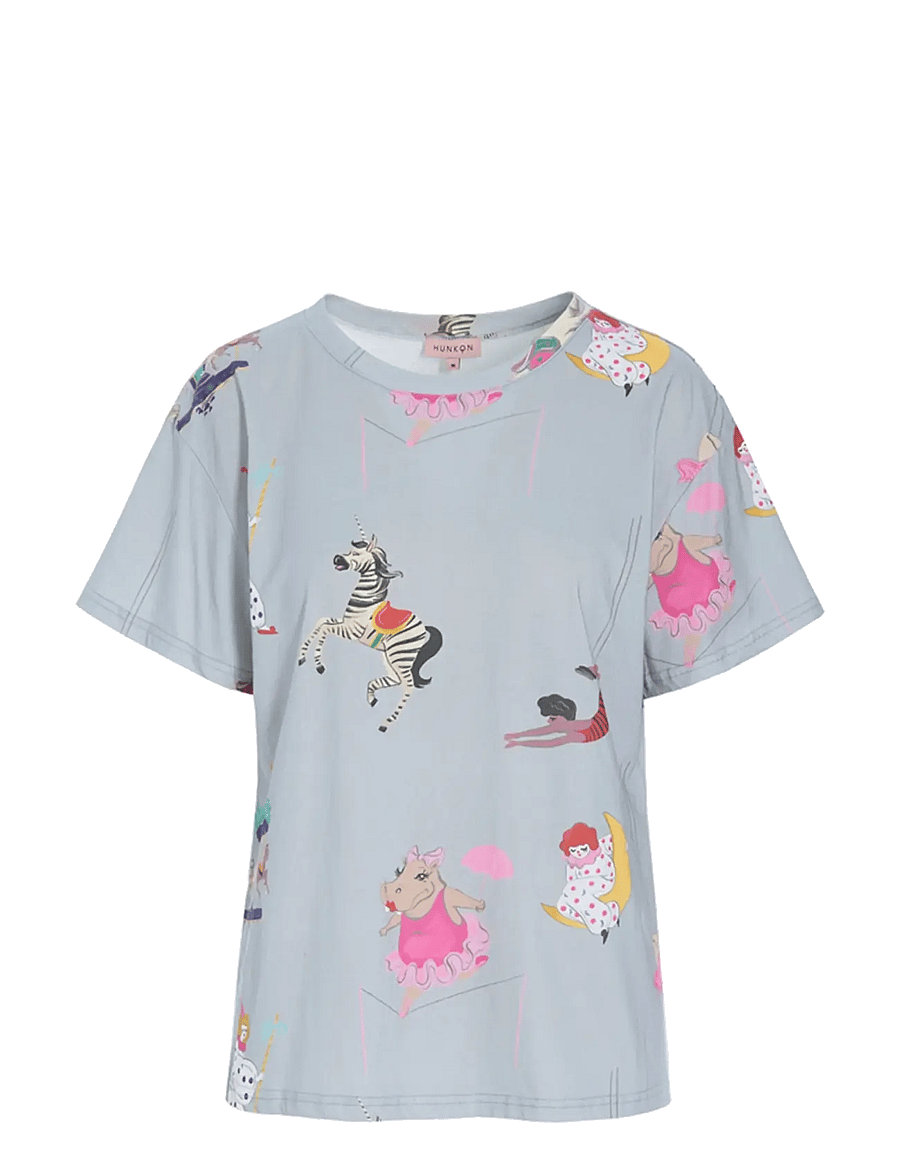 Hunkøn - Mirage T-shirt - t-shirts - grey showstopper art print - 1