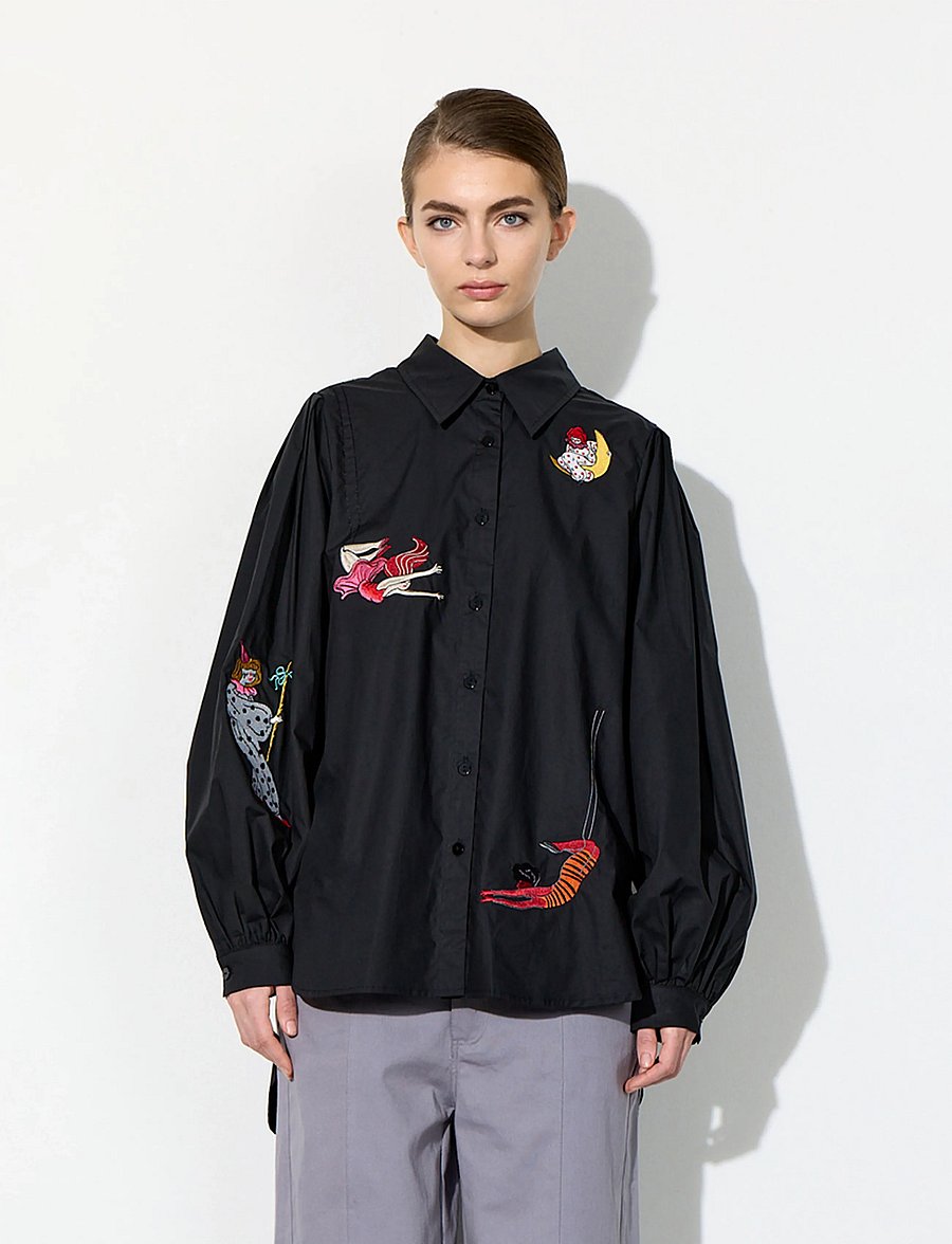 Hunkøn - Sasha Shirt - langærmede skjorter - black - 0