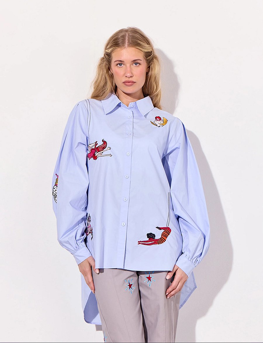 Hunkøn - Sasha Shirt - pikkade varrukatega särgid - light blue - 0