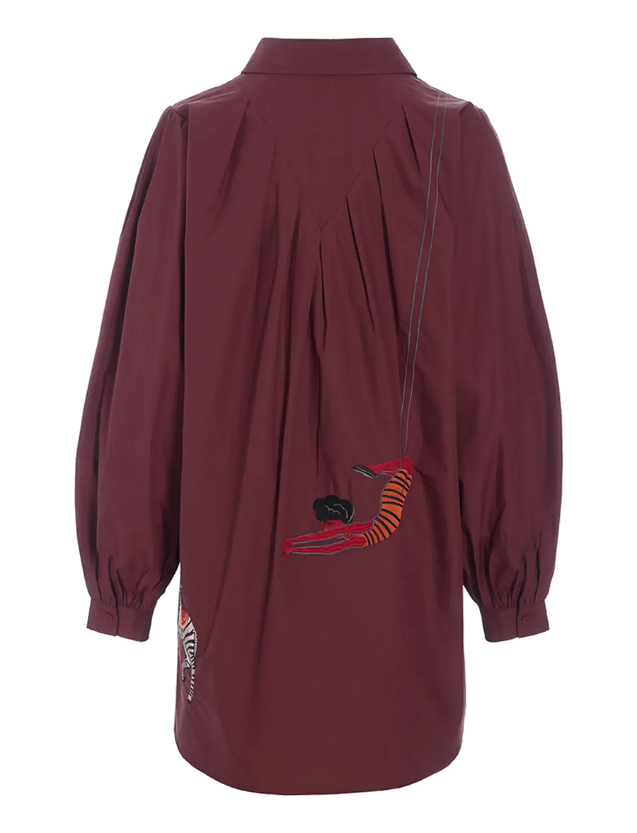 Hunkøn - Sasha Shirt - langärmlige hemden - oxblood - 2