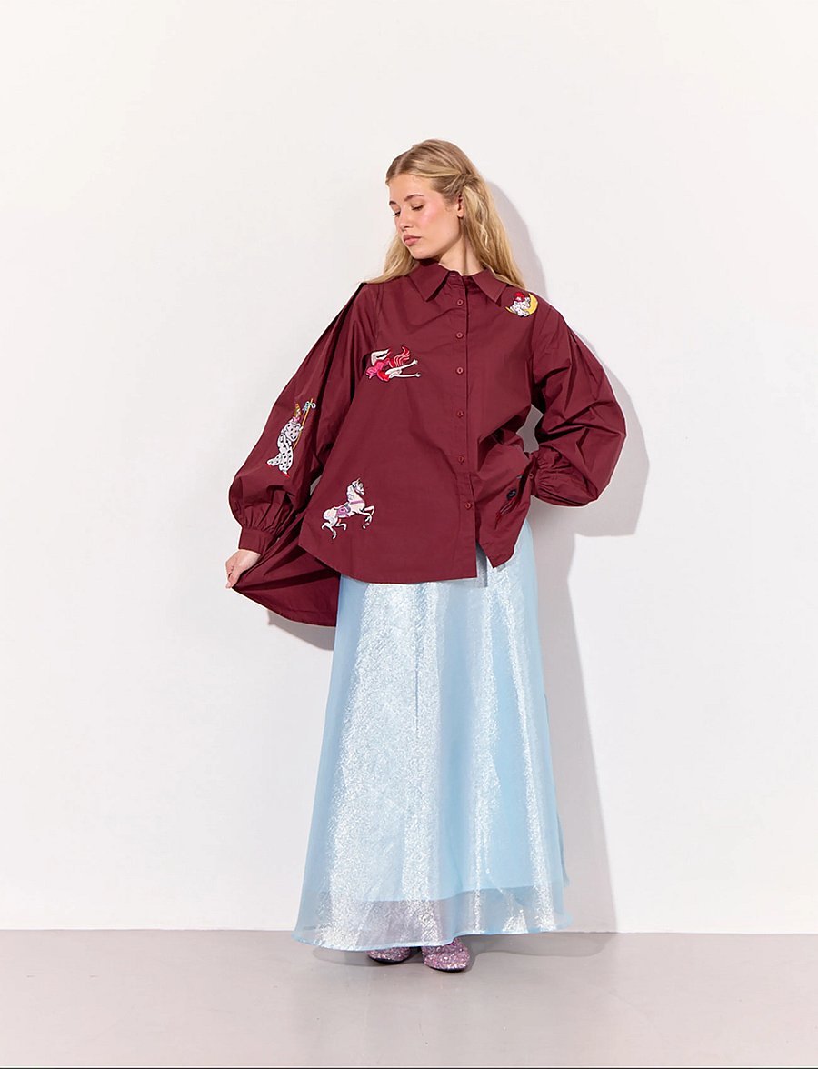 Hunkøn - Sasha Shirt - langärmlige hemden - oxblood - 4
