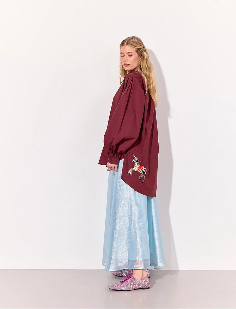 Hunkøn - Sasha Shirt - langärmlige hemden - oxblood - 5