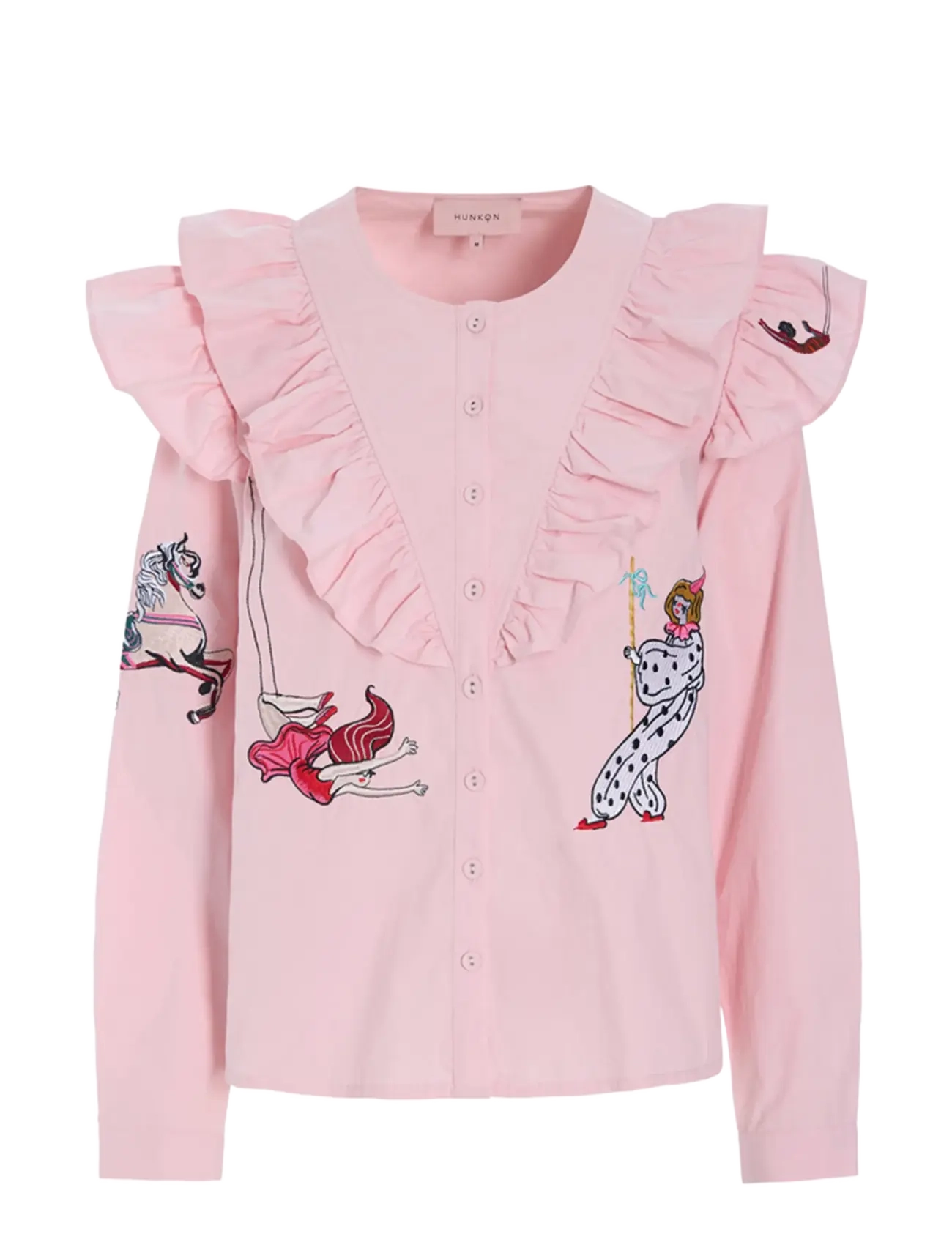 Hunkøn Nola Ruffle Shirt - Inspiration - SOFT PINK / pink/rose