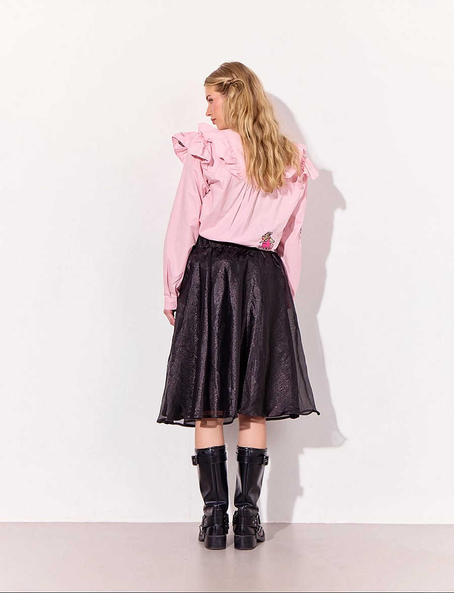 Hunkøn - Nola Ruffle Shirt - langärmlige hemden - soft pink - 5