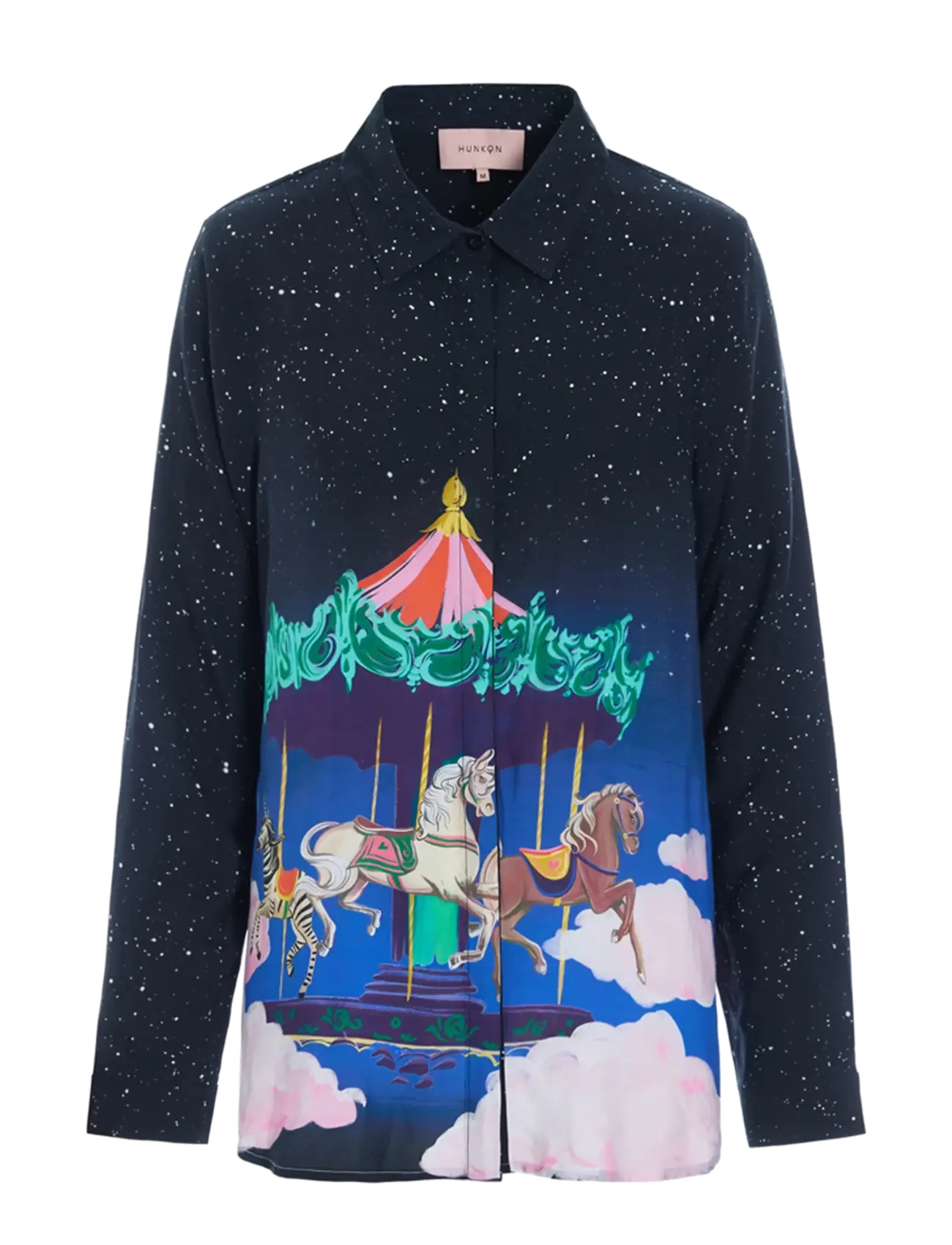 Hunkøn Calista Shirt - Inspiration - DREAM FAIRGROUND ART PRINT / navy