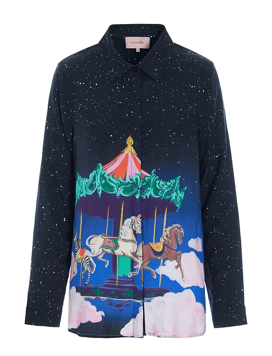 Hunkøn - Calista Shirt - langärmlige hemden - dream fairground art print - 1