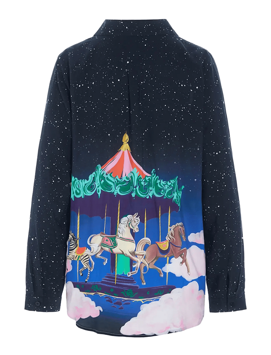 Hunkøn - Calista Shirt - langärmlige hemden - dream fairground art print - 2