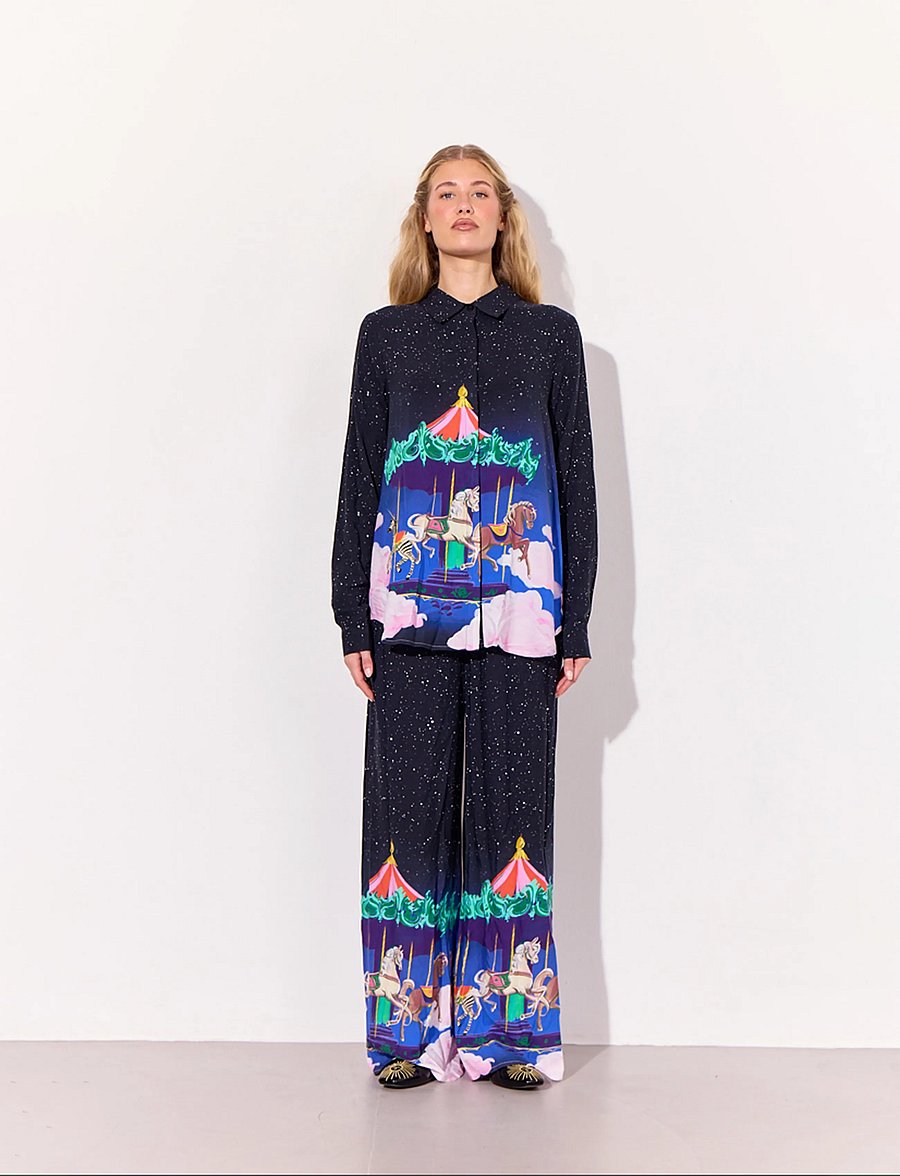 Hunkøn - Calista Shirt - langärmlige hemden - dream fairground art print - 3