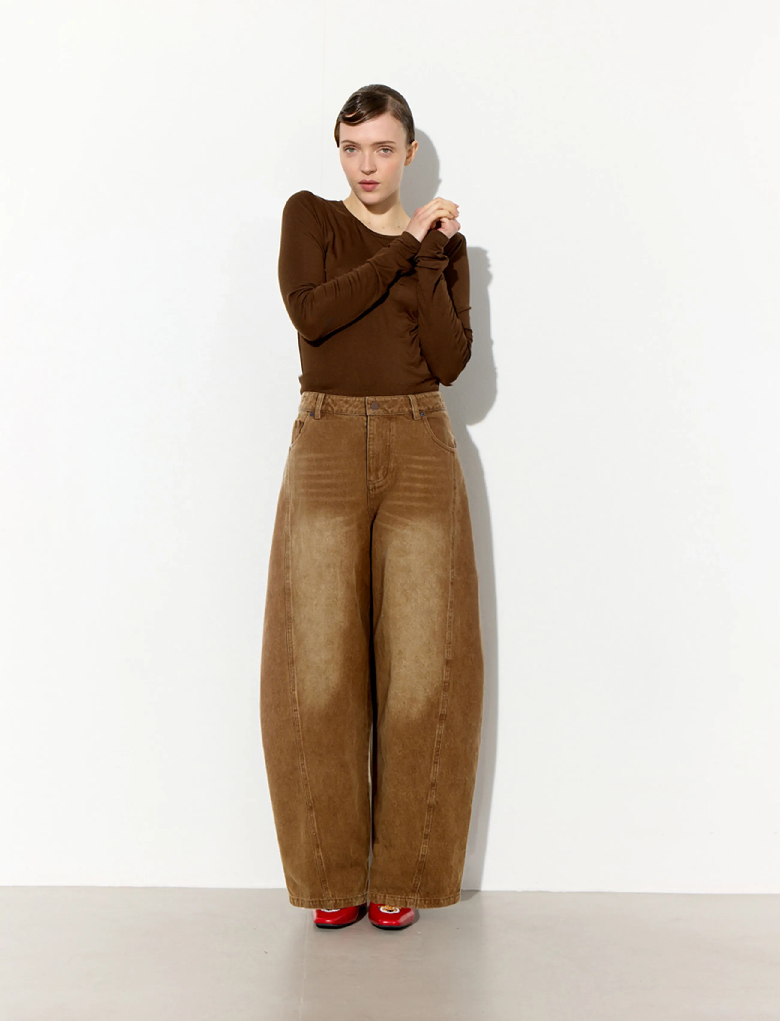 Hunkøn - Renata Barrel Jeans - brown - 3