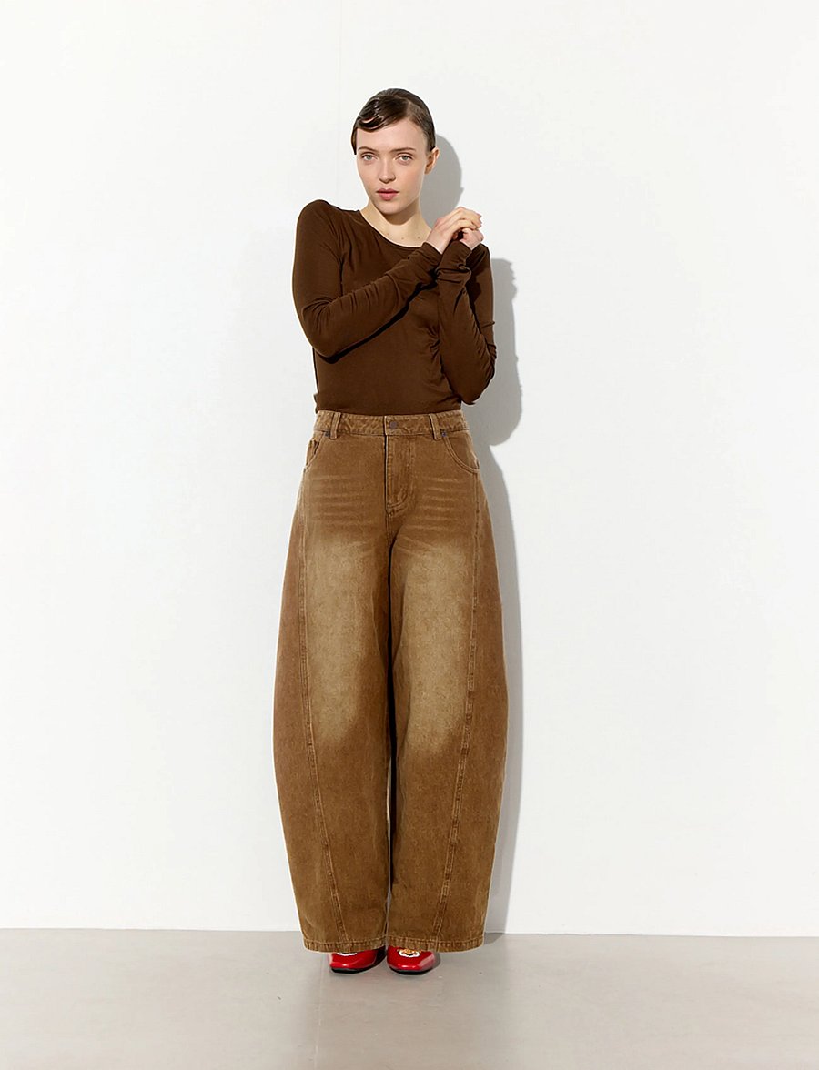 Hunkøn - Renata Barrel Jeans - brown - 3