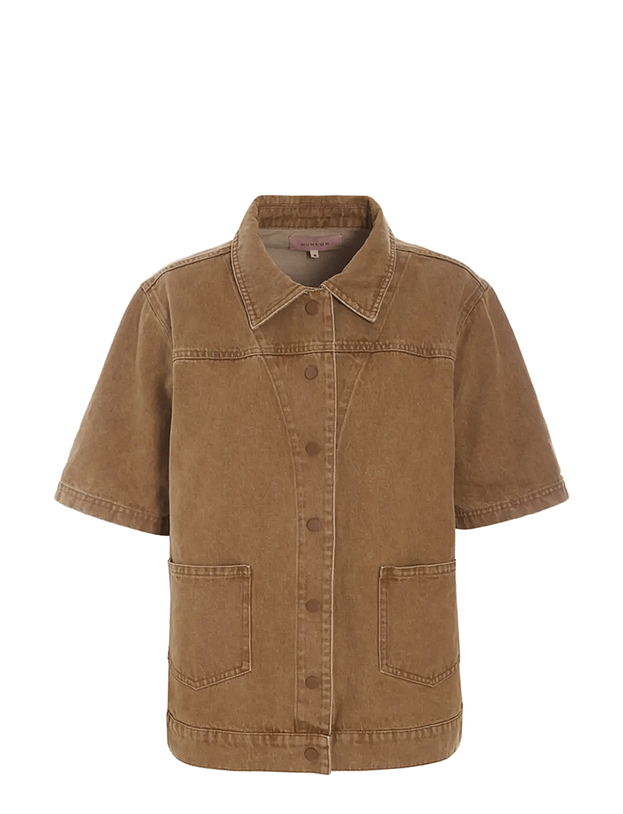 Hunkøn - Renata Shirt - overshirts - brown - 1