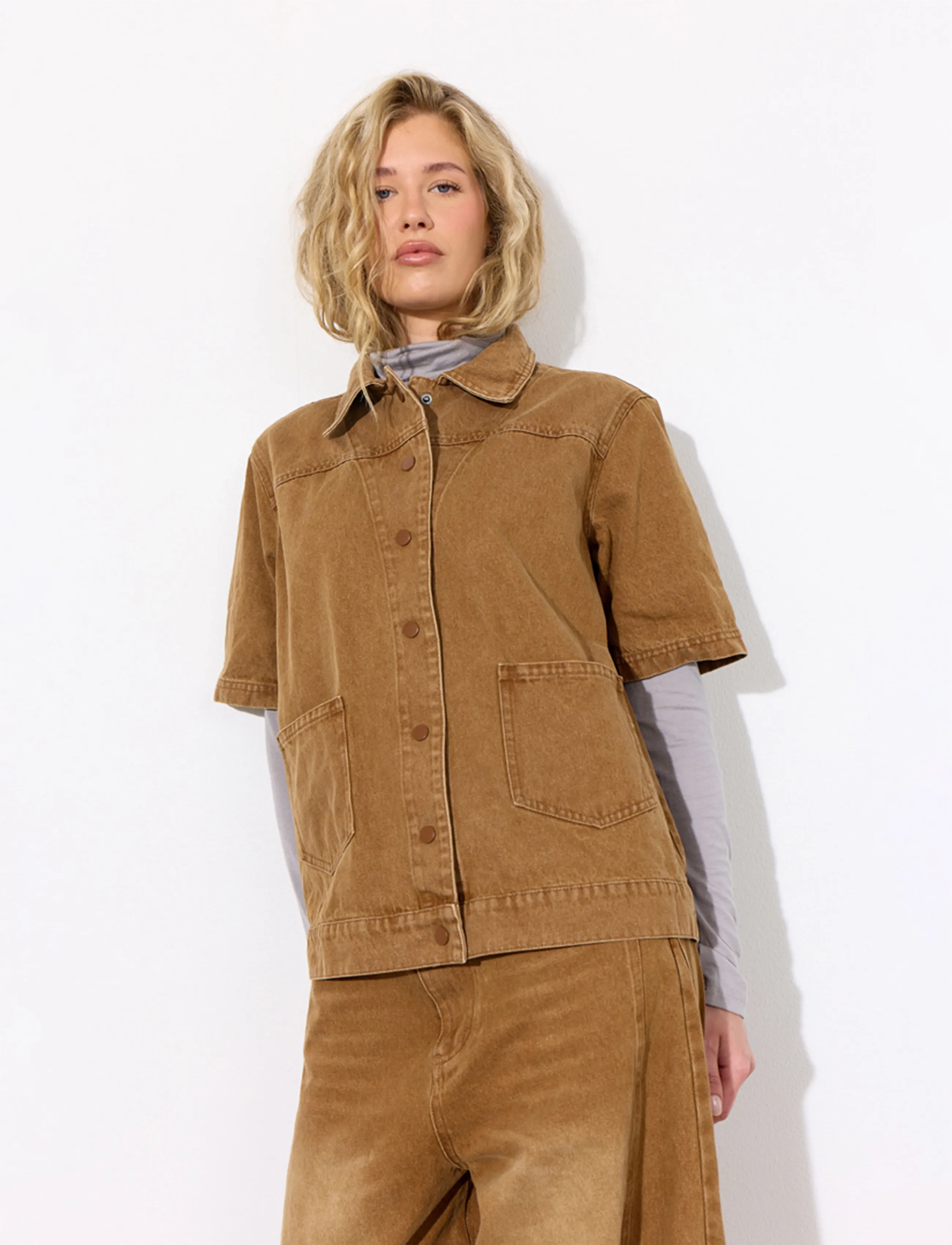 Hunkøn Renata Shirt - Hunkøn - BROWN / brown
