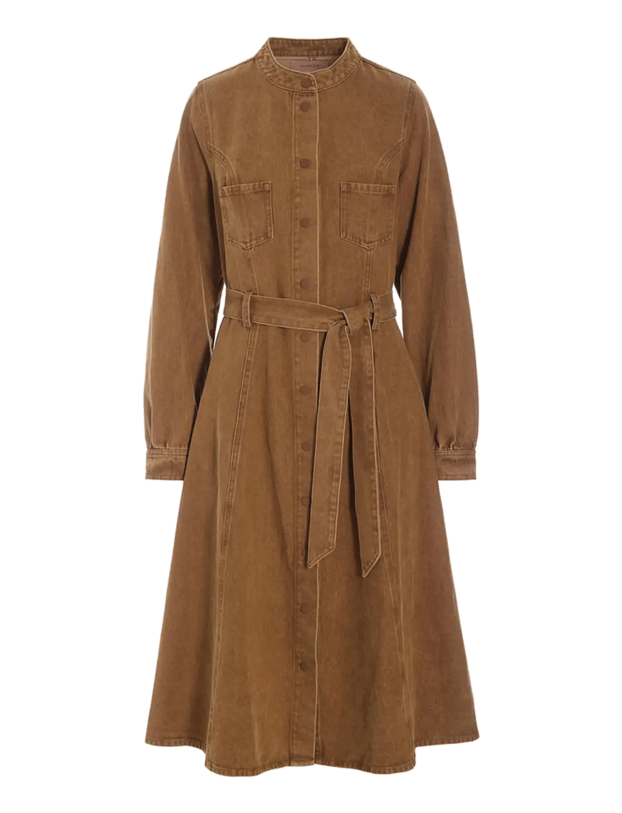 Hunkøn - Renata Dress - jeanskleider - brown - 1
