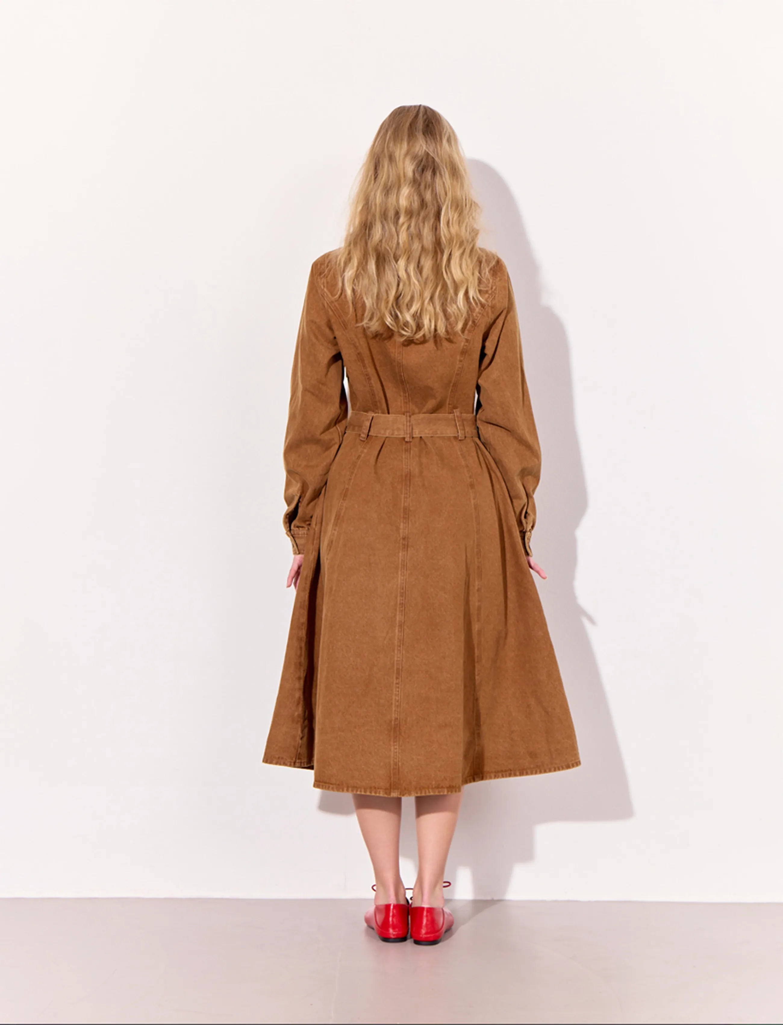 Hunkøn - Renata Dress - jeanskleider - brown - 4