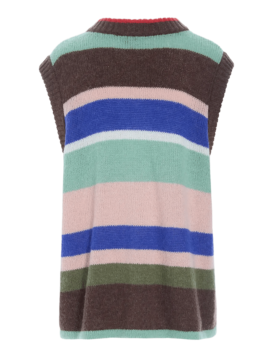Hunkøn - Tallulah Knit Vest - strickwesten - brown stripes - 2