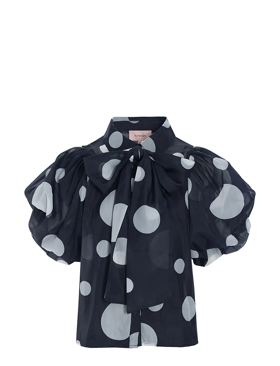 Hunkøn - Blair Shirt - short-sleeved blouses - black - 1