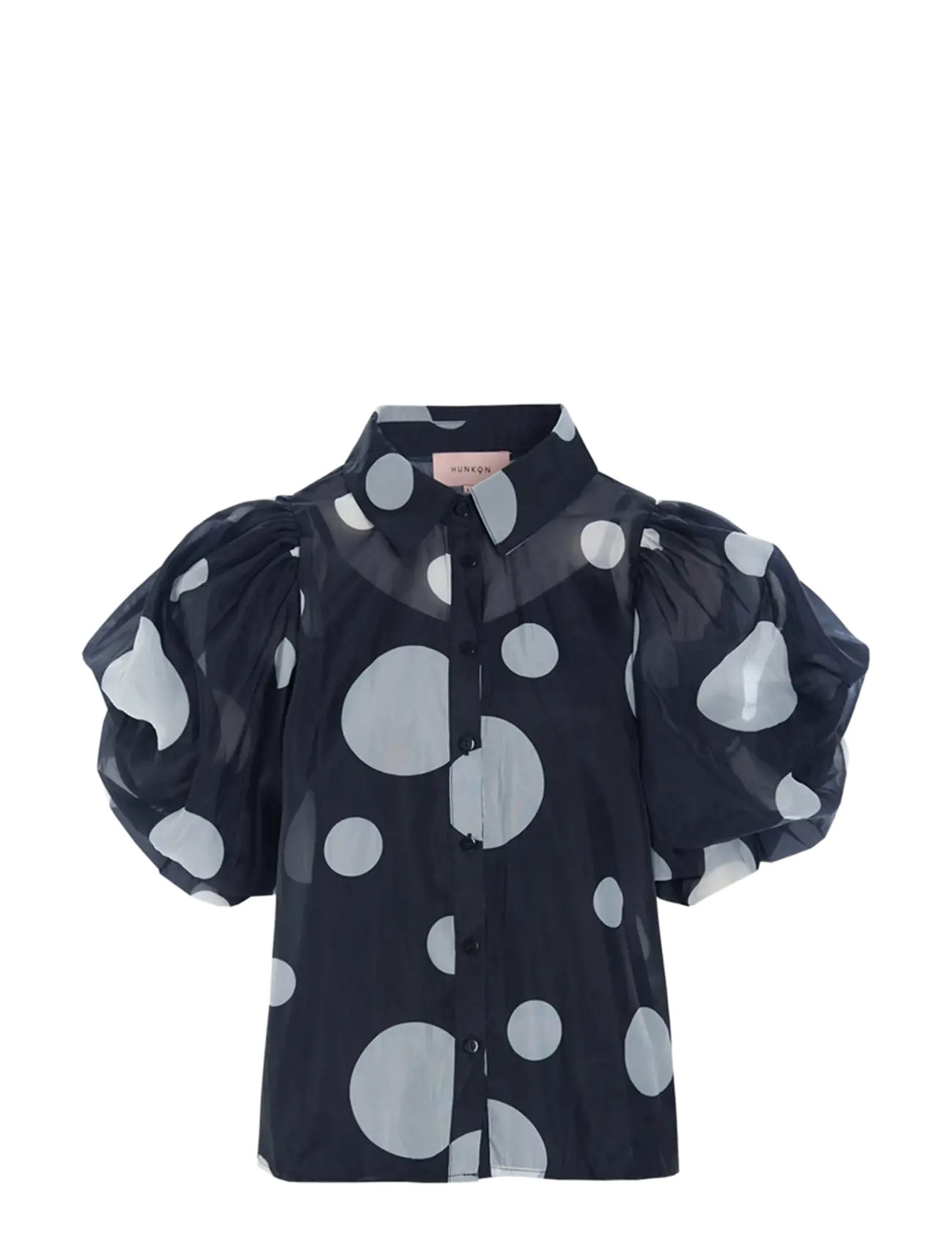Hunkøn - Blair Shirt - short-sleeved blouses - black - 3