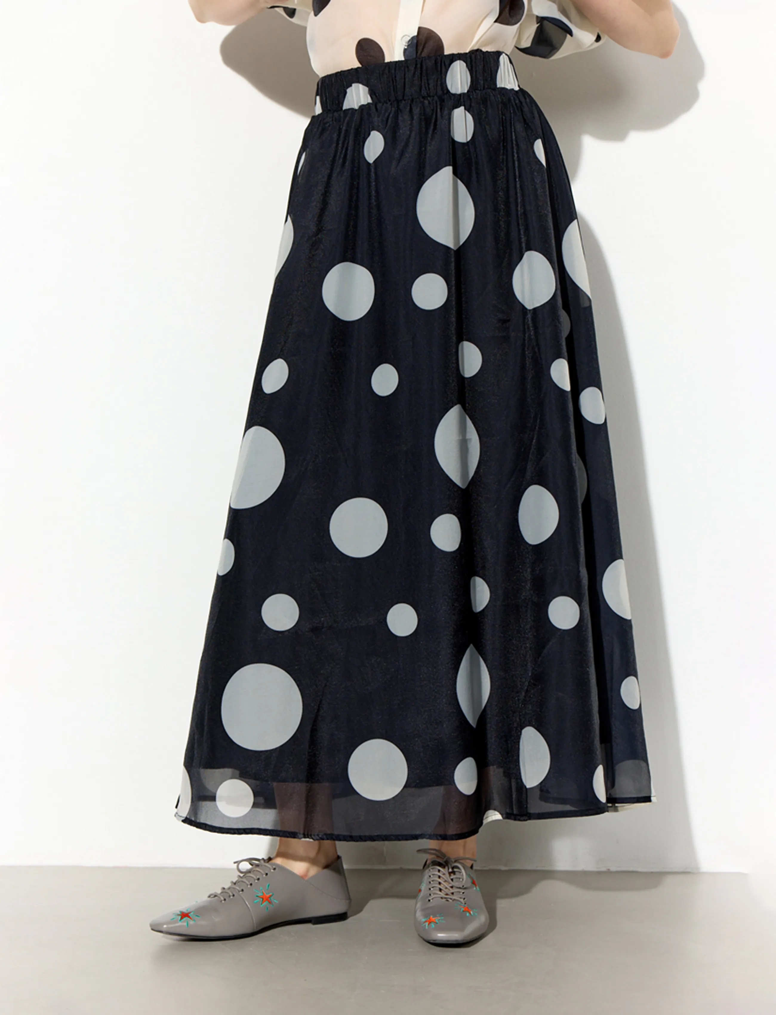 Hunkøn Blair Long Skirt - Maxi skirts - BLACK / black
