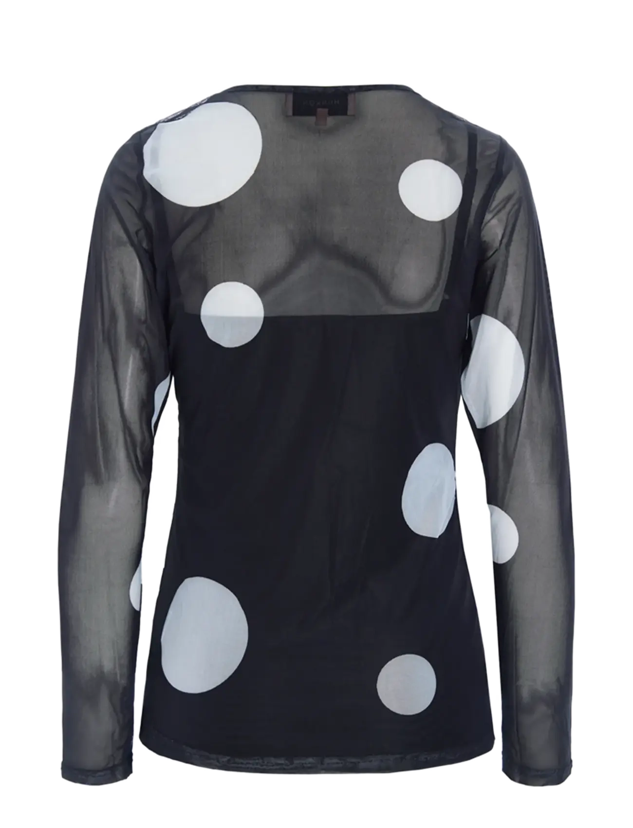 Hunkøn - Salem Mesh Blouse - långärmade blusar - black - 2