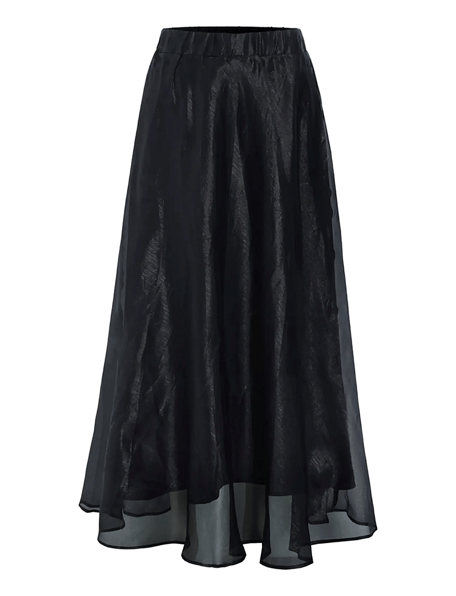 Hunkøn - Zinnia Long Skirt - maxi skirts - black - 1